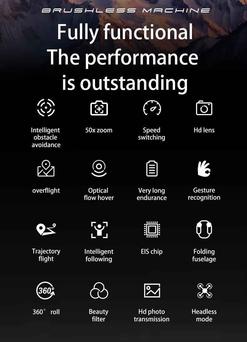 Z102 4K HD Foldable Shock-Absorbing EIS Anti-Shake Smart Drone