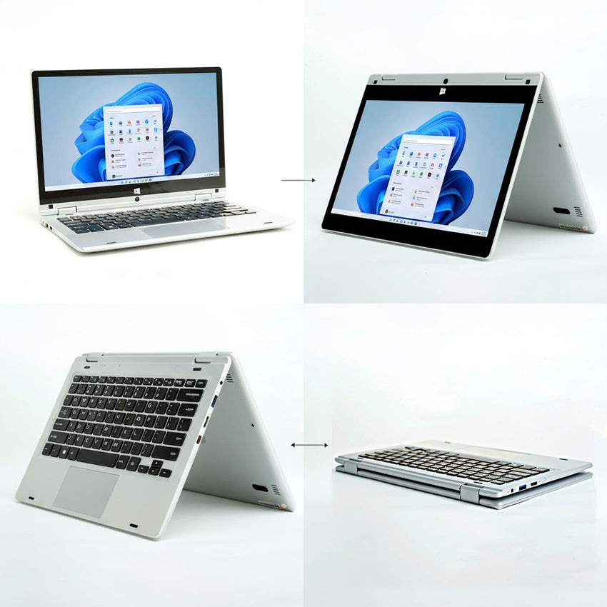 Dami3c Y116 11.6" Touchscreen 2-in-1 Laptop | 8GB RAM + 128GB/256GB SSD | Windows 11 Pro