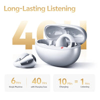 C30S Open Ear Wireless Earphones Hi-Res with LDAC Ear Clip Earbuds Bluetooth 6.0 Clip On OWS Sports Headphones 40Hrs