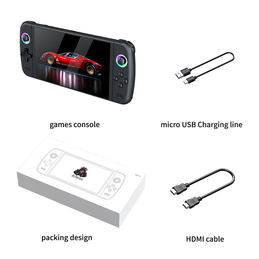 M27 Portable Pocket Retro Handheld Video Game Console 7.0Inch IPS Screen 1024*600 Display Support LINUX HDMI for boys game gift