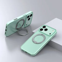 Upgraded 360 Magnetic Stand for iPhone 17 Pro Max Case with Camera Control, Fit for MagSafe with Ring, Mil-Grade Protection, Translucent Slim for iPhone 17 ProMax Case Ostand